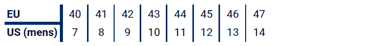 Disinfectant (Acifort) Boot Size Chart