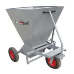 feed and paper wagon for chicken farmers