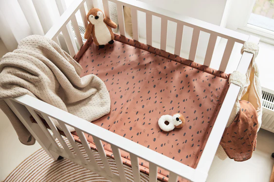 play pen with spot caramel mat