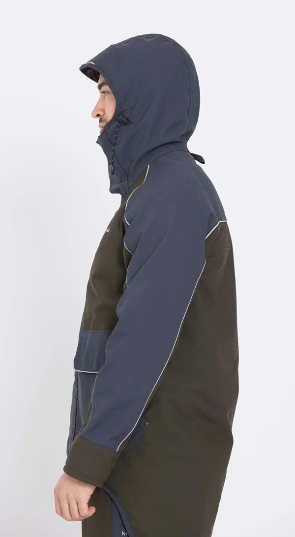 SideHoodUp-StormforceWinterJacket Kaiwaka Stormforce Men's Winter Jacket side view