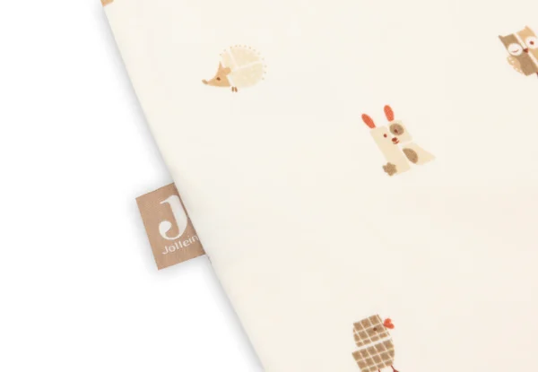 Animal friends summer sleep sack closeup.