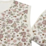 Retro Flowers Winter Sleep Sack Closeup.